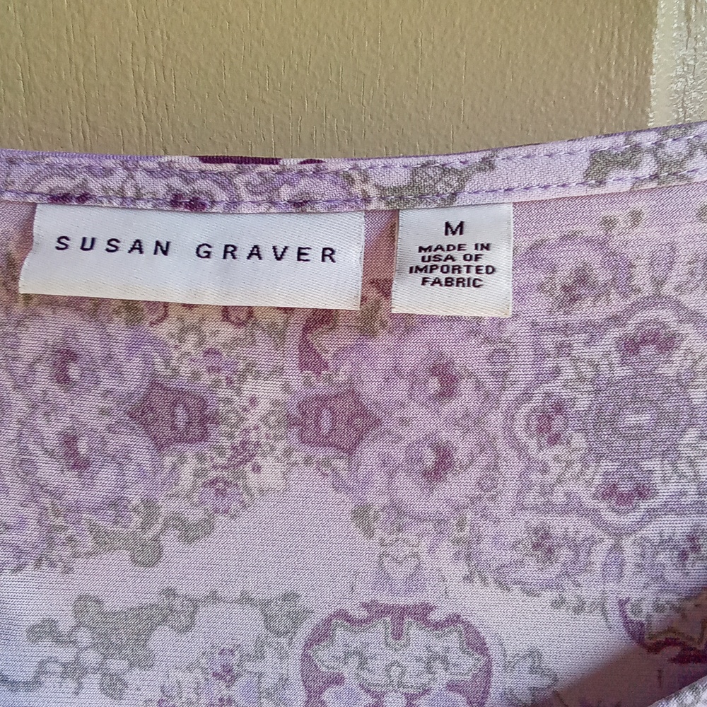 Susan Graver Tunic with Pearl Like Embellishment,  Size M - Picture 3 of 6